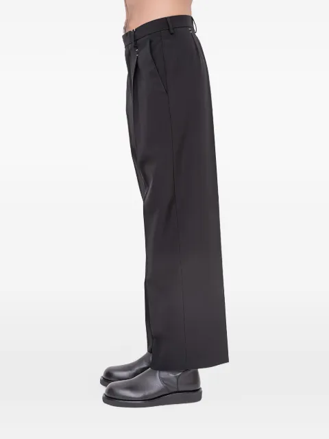 MM6 Maison Margiela Stapled pleated wool trousers