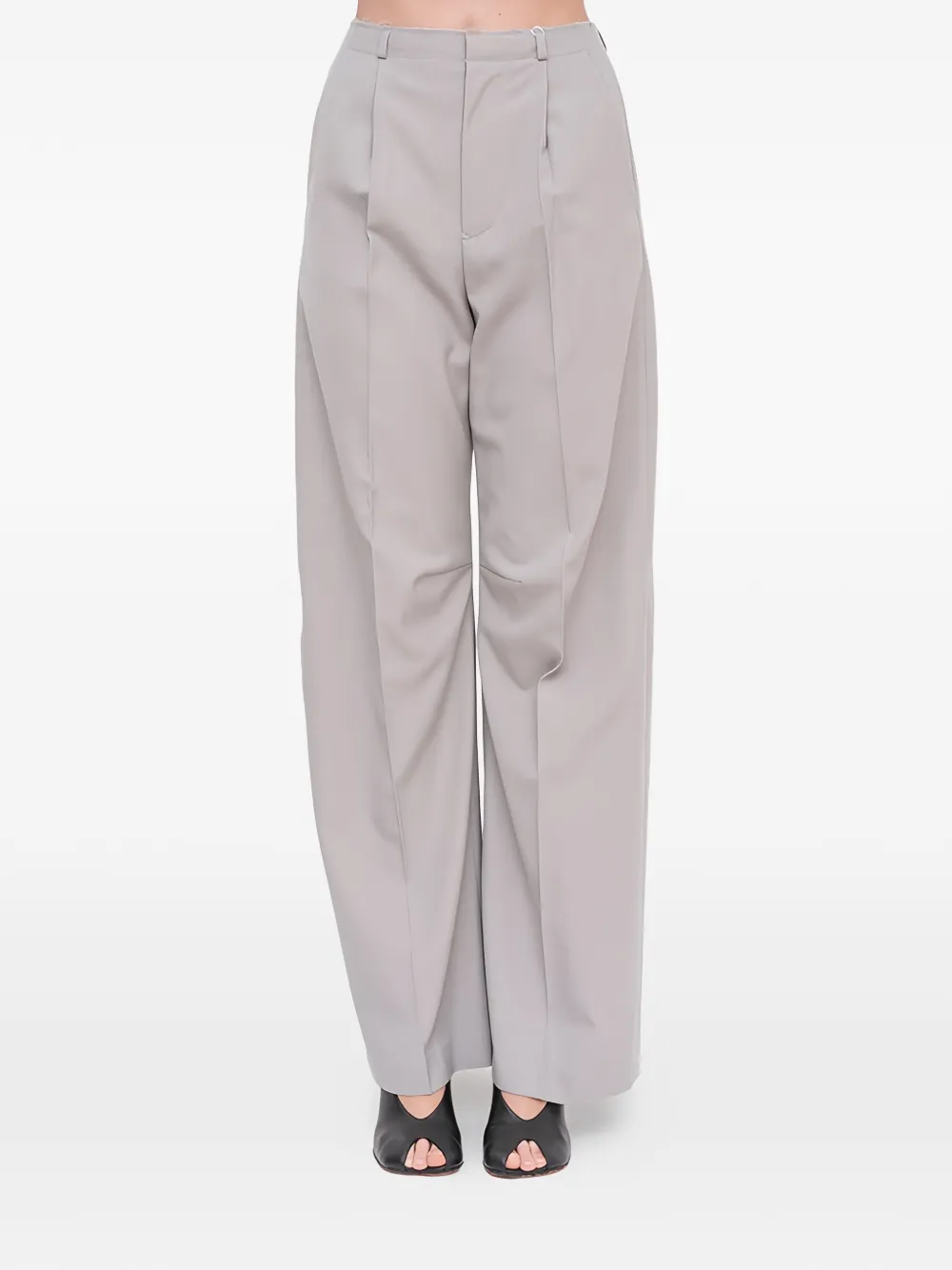 MM6 Maison Margiela Pantaloni plissé - Grigio