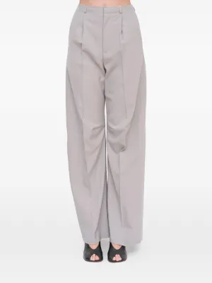 MM6 Maison Margiela プリーツパンツ レザー　メゾンマルジェラ MM6 Maison Margiela プリーツ パンツ | グレー | FARFETCH JP
