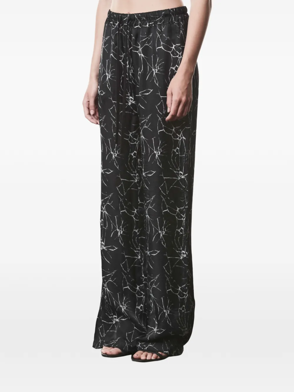 Thom Krom Broek met marmerprint Zwart