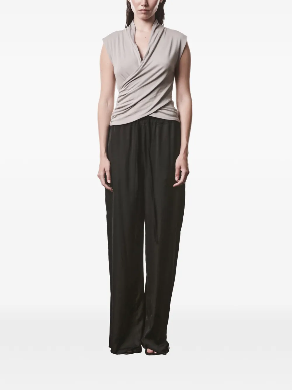  Thom Krom Surplice Sleeveless T-shirt - Neutrals 