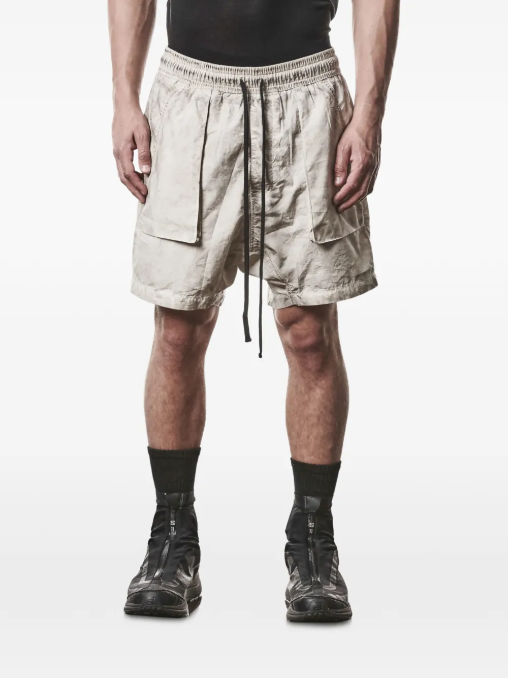 Thom Krom drawstring-waist cargo-pocket shorts | Neutrals | Image 1