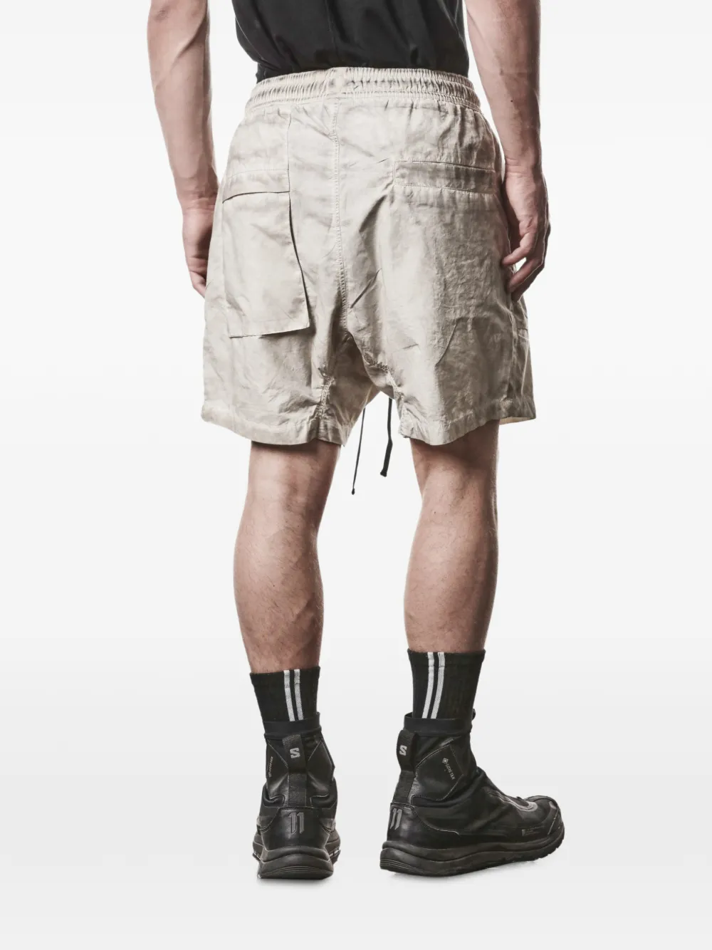  Thom Krom Drawstring-waist Cargo-pocket Shorts - Neutrals 