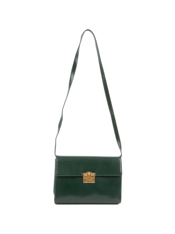 Gucci Pre-Owned 1990s レザーショルダーバッグ | グリーン | FARFETCH JP