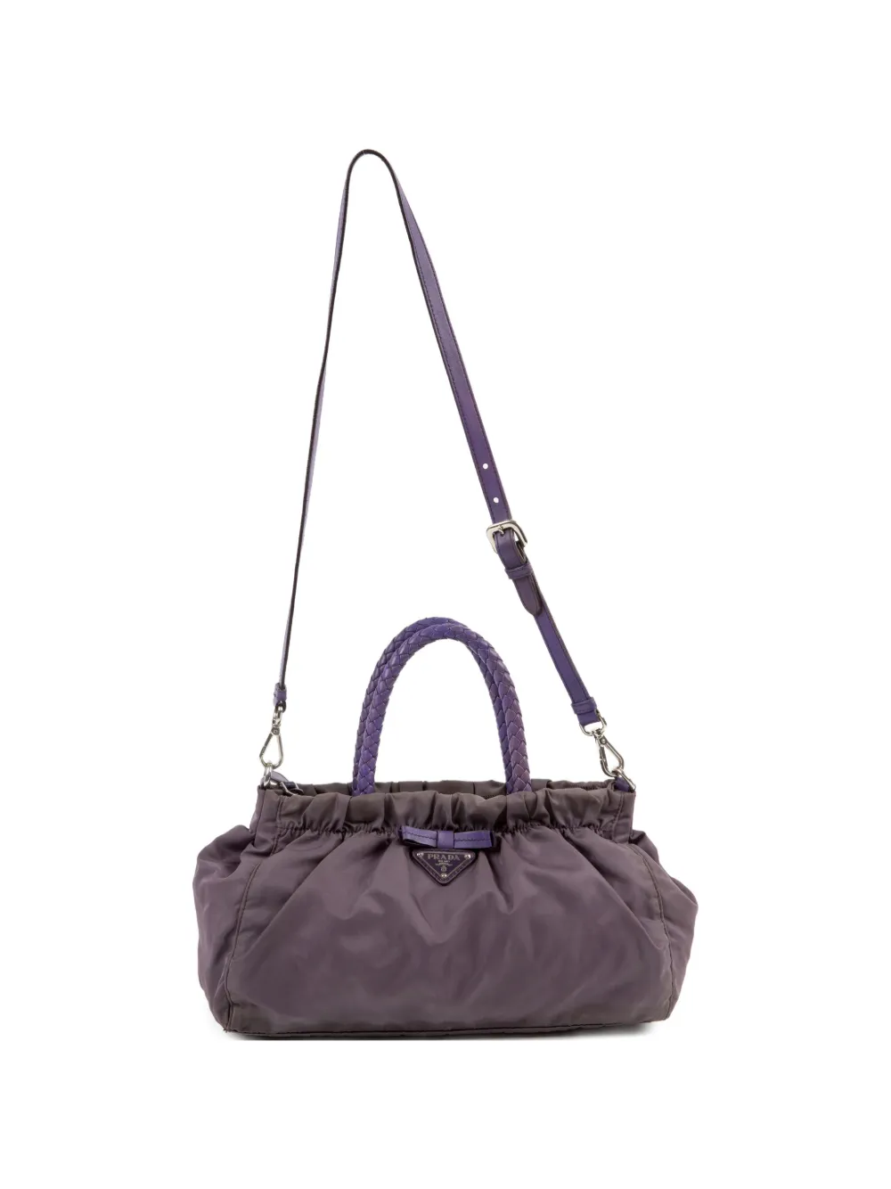 Prada Pre-Owned 2000s braided handle tote bag - Purple