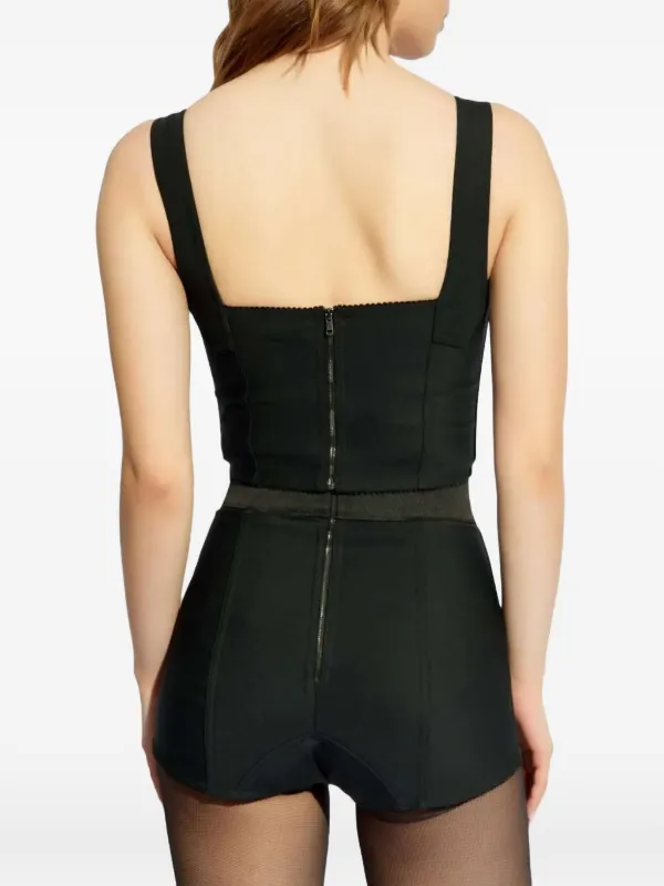 Dolce & Gabbana レースオーバーレイ ビスチェ | ブラック | FARFETCH JP