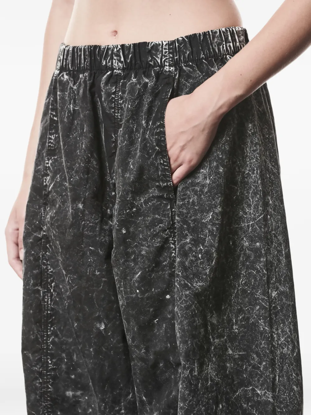 Thom Krom Broek met marmerprint Zwart