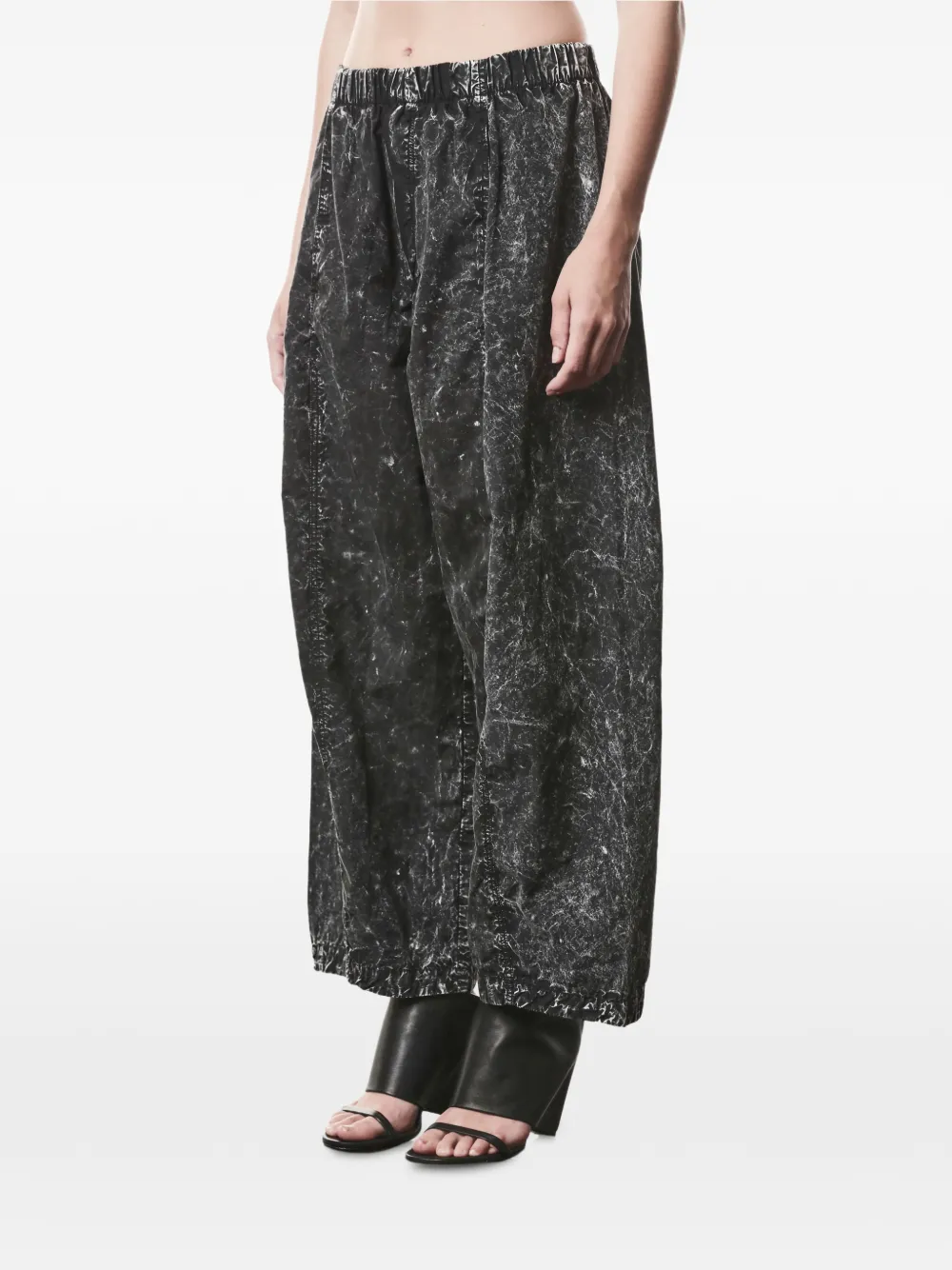 Thom Krom marble-print trousers - Nero