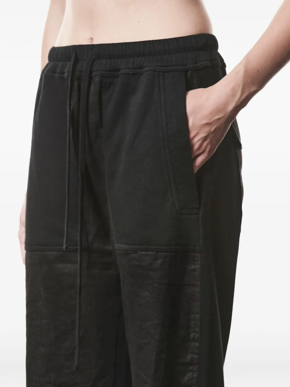 Drawstring Patch Cotton Trousers