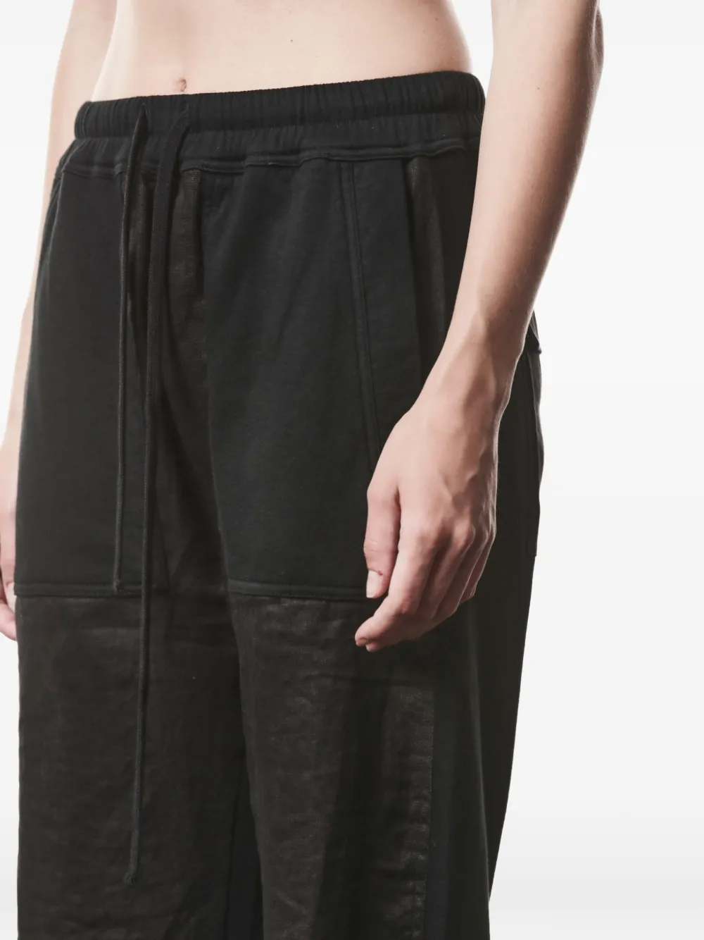 Drawstring Patch Cotton Trousers