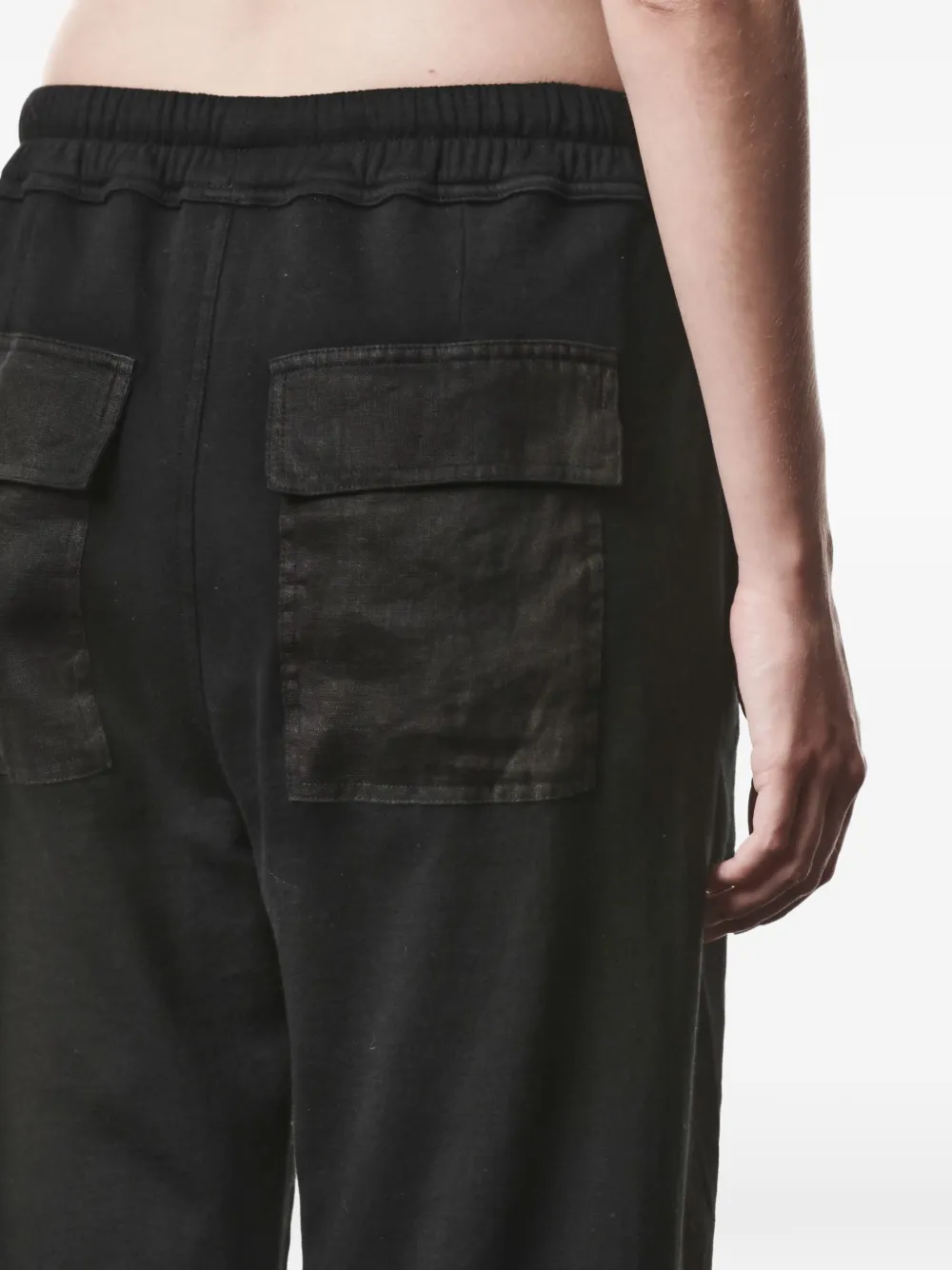 Drawstring Patch Cotton Trousers