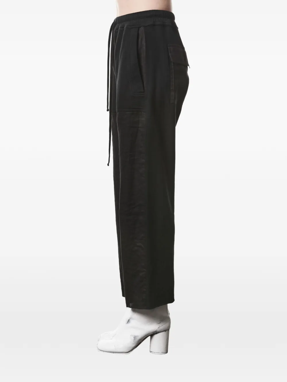 Drawstring Patch Cotton Trousers