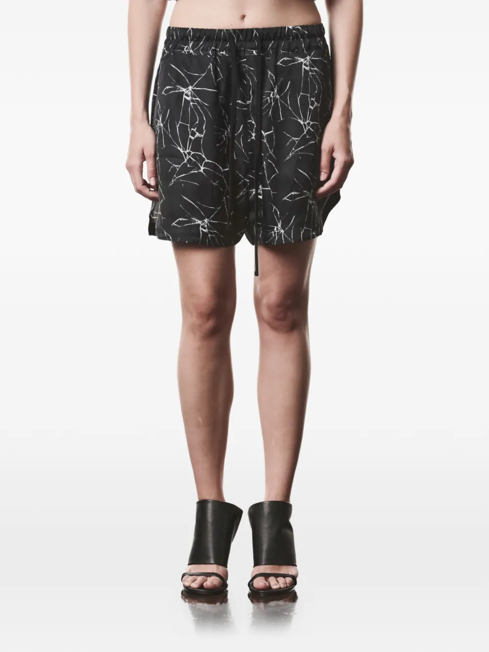 Thom Krom marble print shorts - Nero