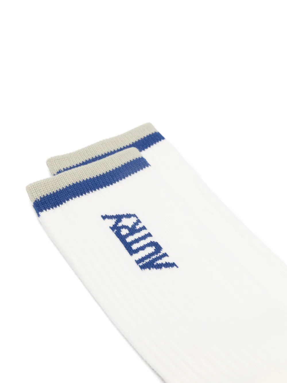  Autry Logo Stripe Socks - White 