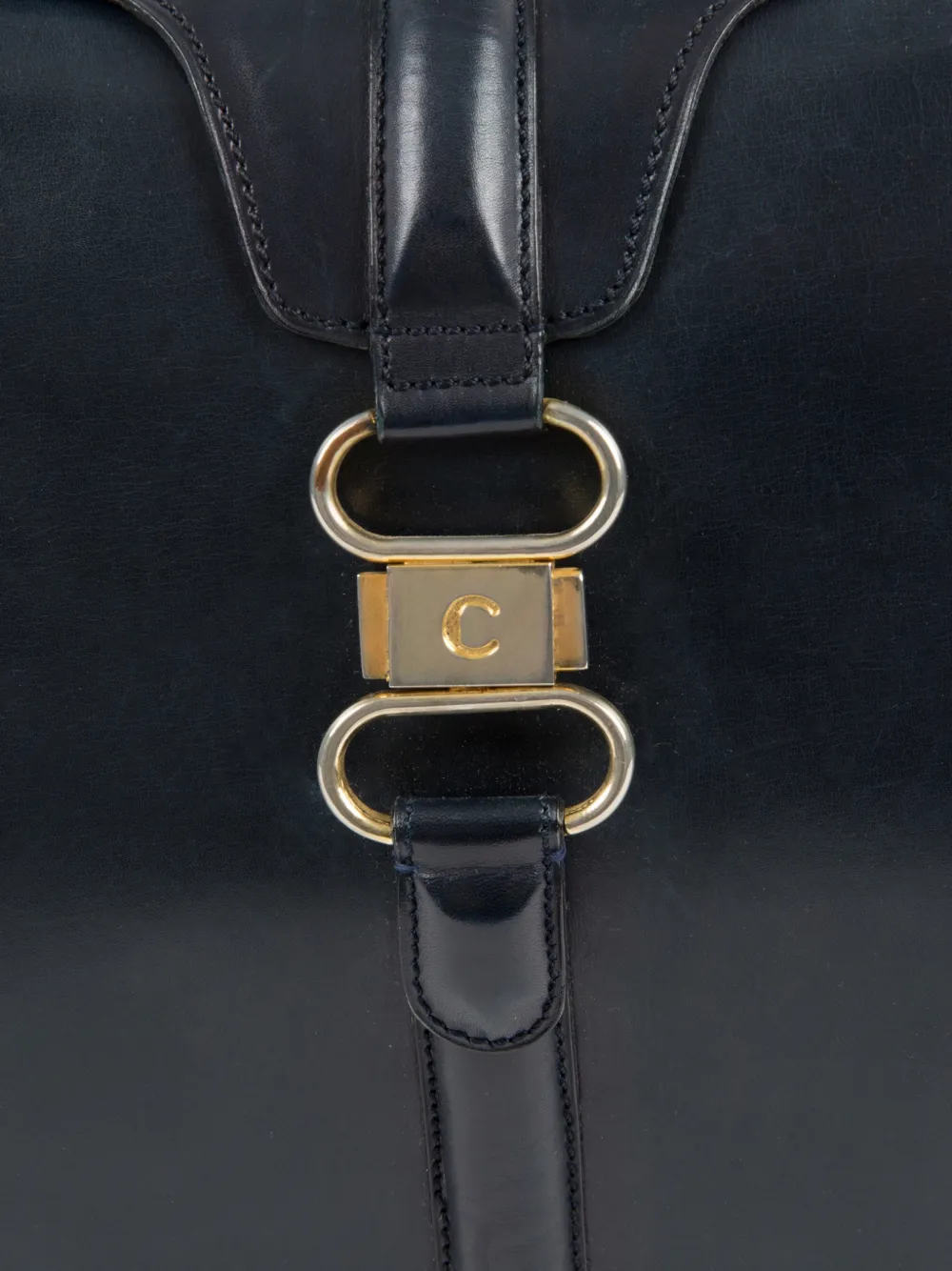 1990s Box Leather Shoulder Bag