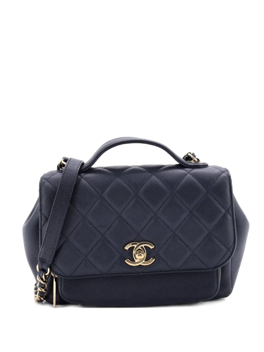 CHANEL Pre-Owned Business Affinity Flap Bag Quilted Caviar Small shoulder bag - Blu
