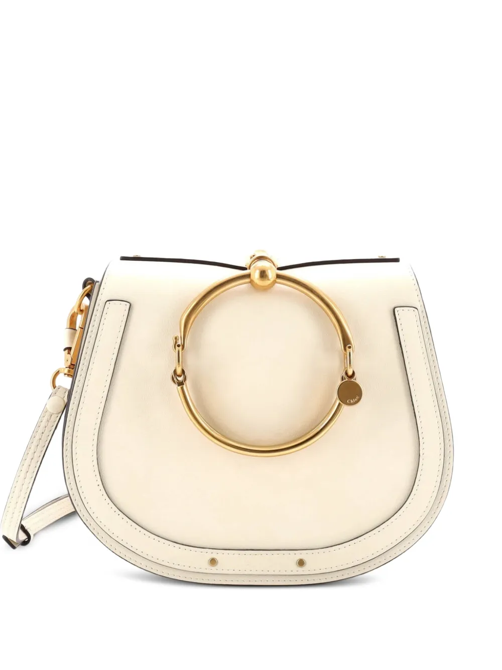 Chloé Pre-Owned Borsa a tracolla Nile media in pelle - Bianco