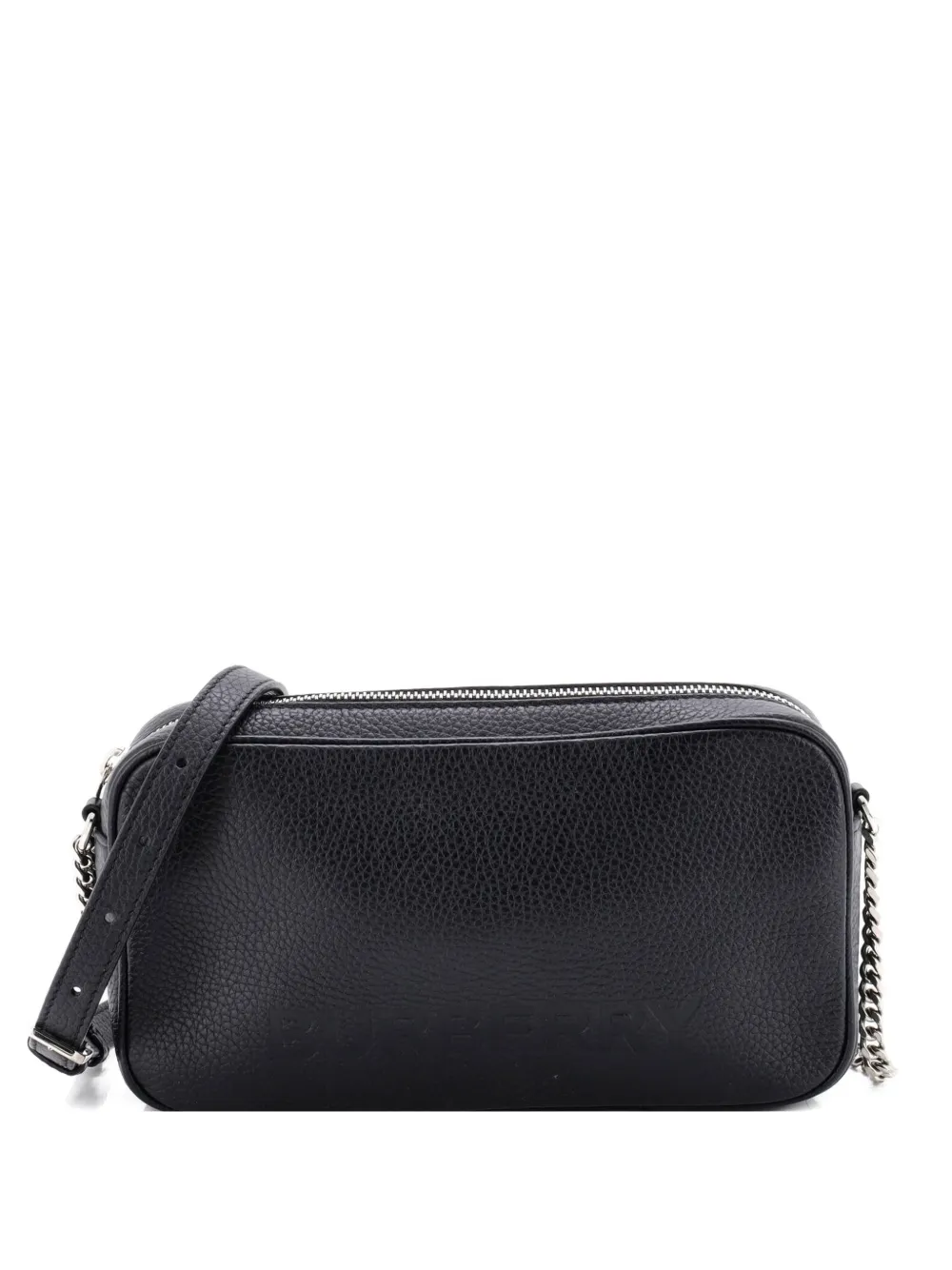 Burberry Pre-Owned Camera Logo Embossed Leather Small crossbody bag - Nero