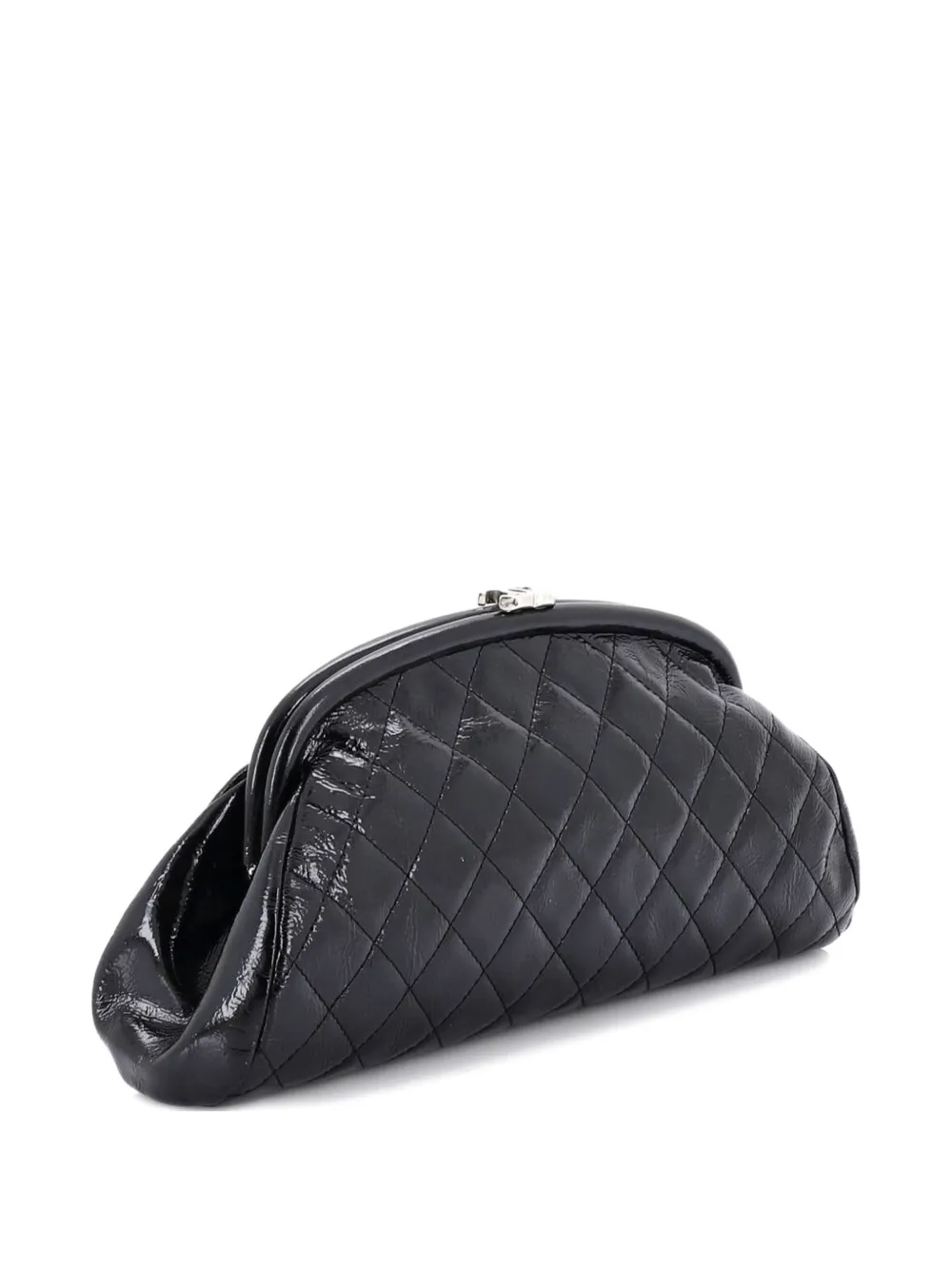 CHANEL Pre-Owned Timeless Quilted Patent clutch bag - Nero