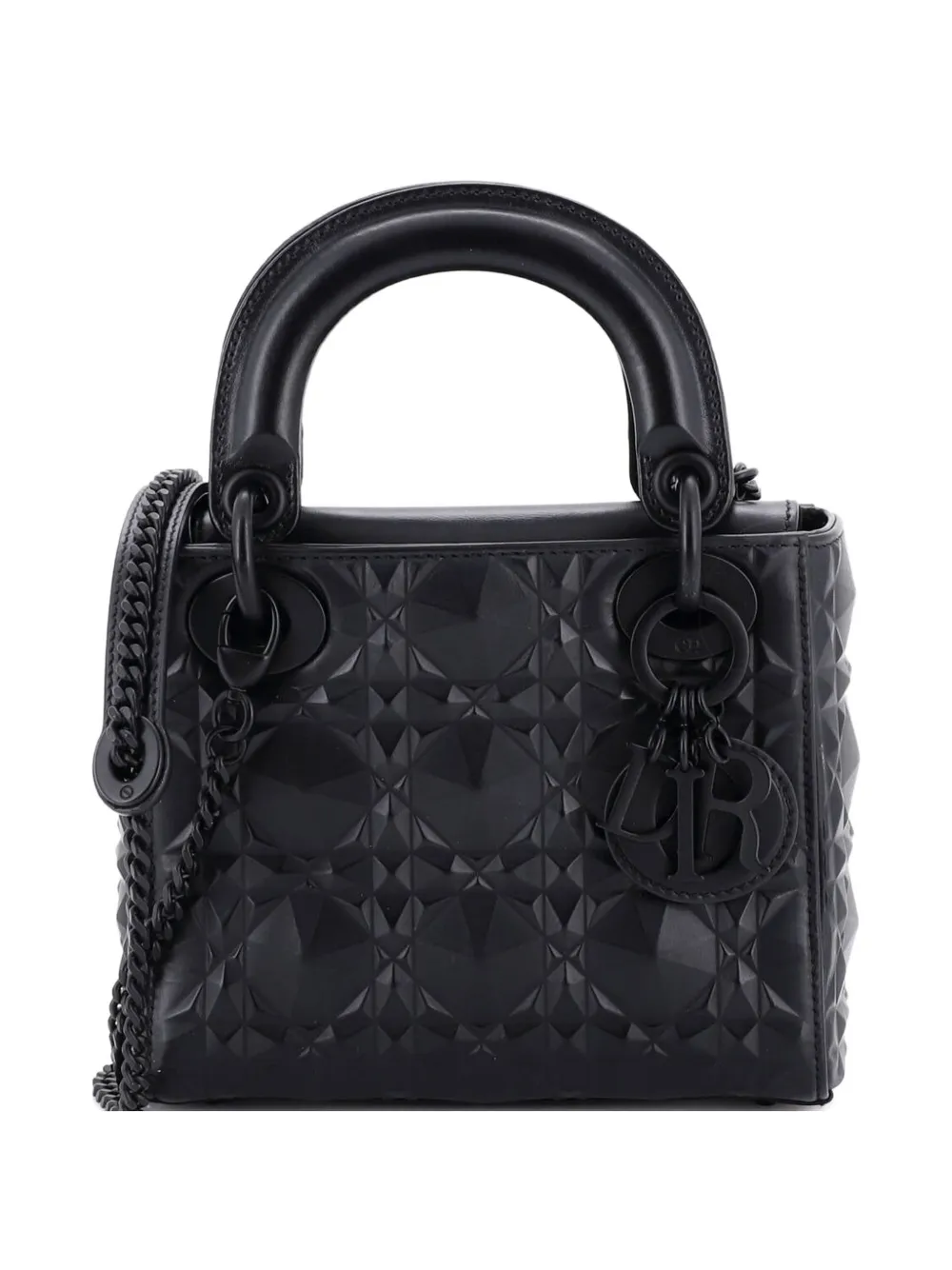 Christian Dior Pre-Owned Borsa a spalla Lady Dior mini in pelle di vitello con motivo Cannage - Nero