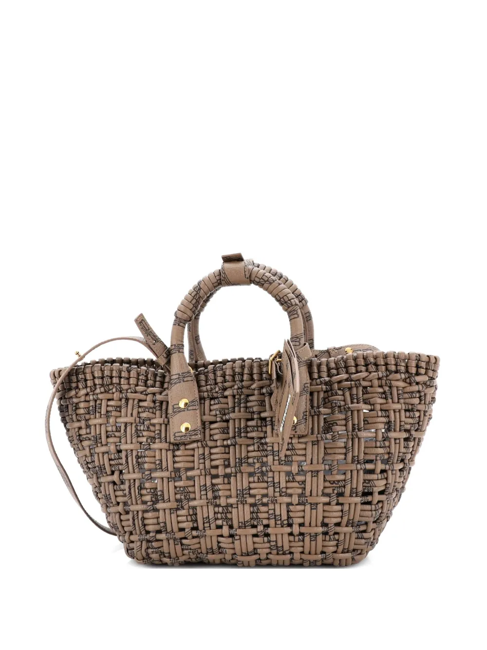 Balenciaga Pre-Owned Bistro Panier Bag BB Monogram Coated Canvas XS tote bag - Marrone