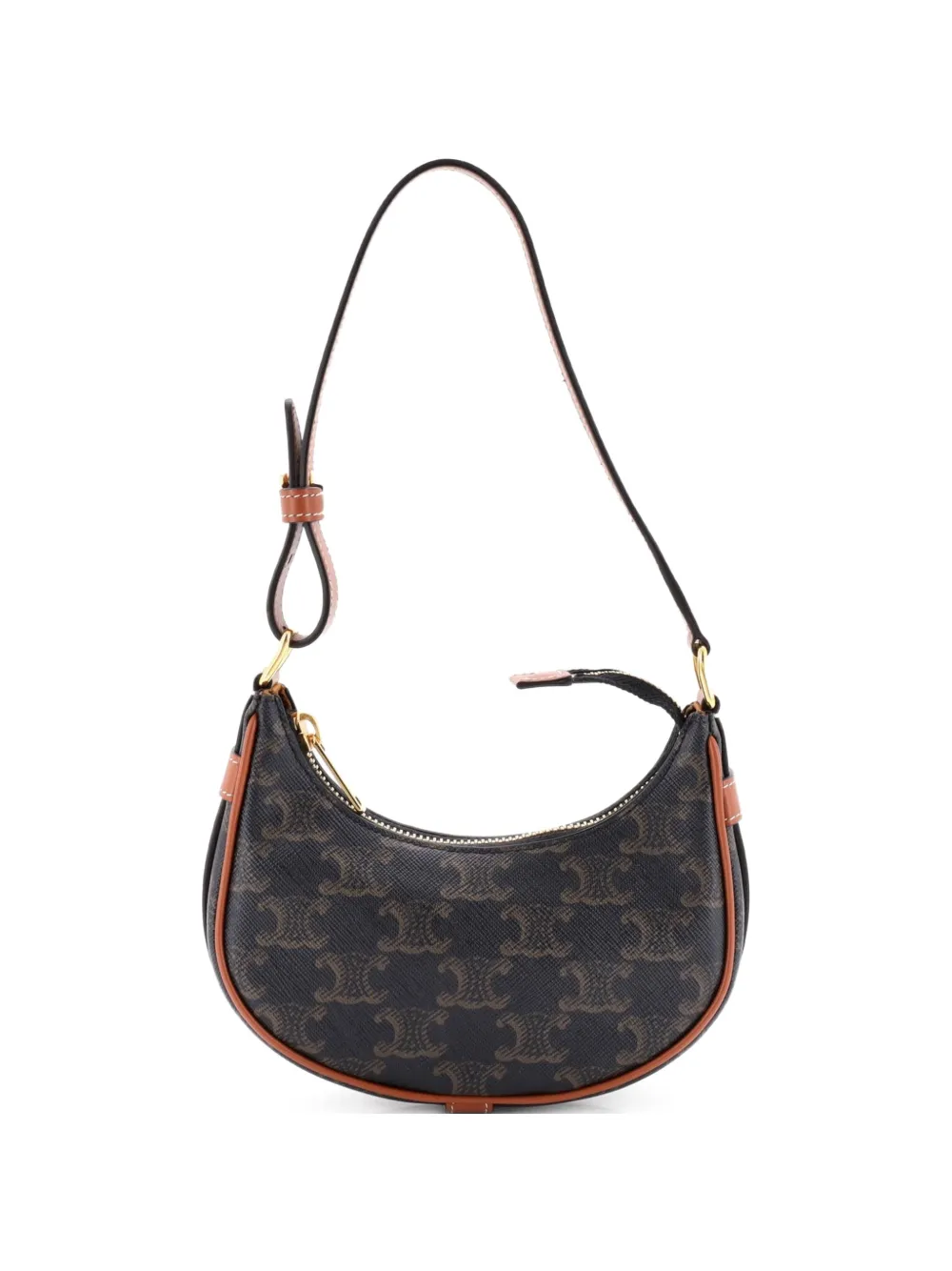 Celine Pre-Owned Ava Bag Triomphe Coated Canvas Mini shoulder bag - Marrone