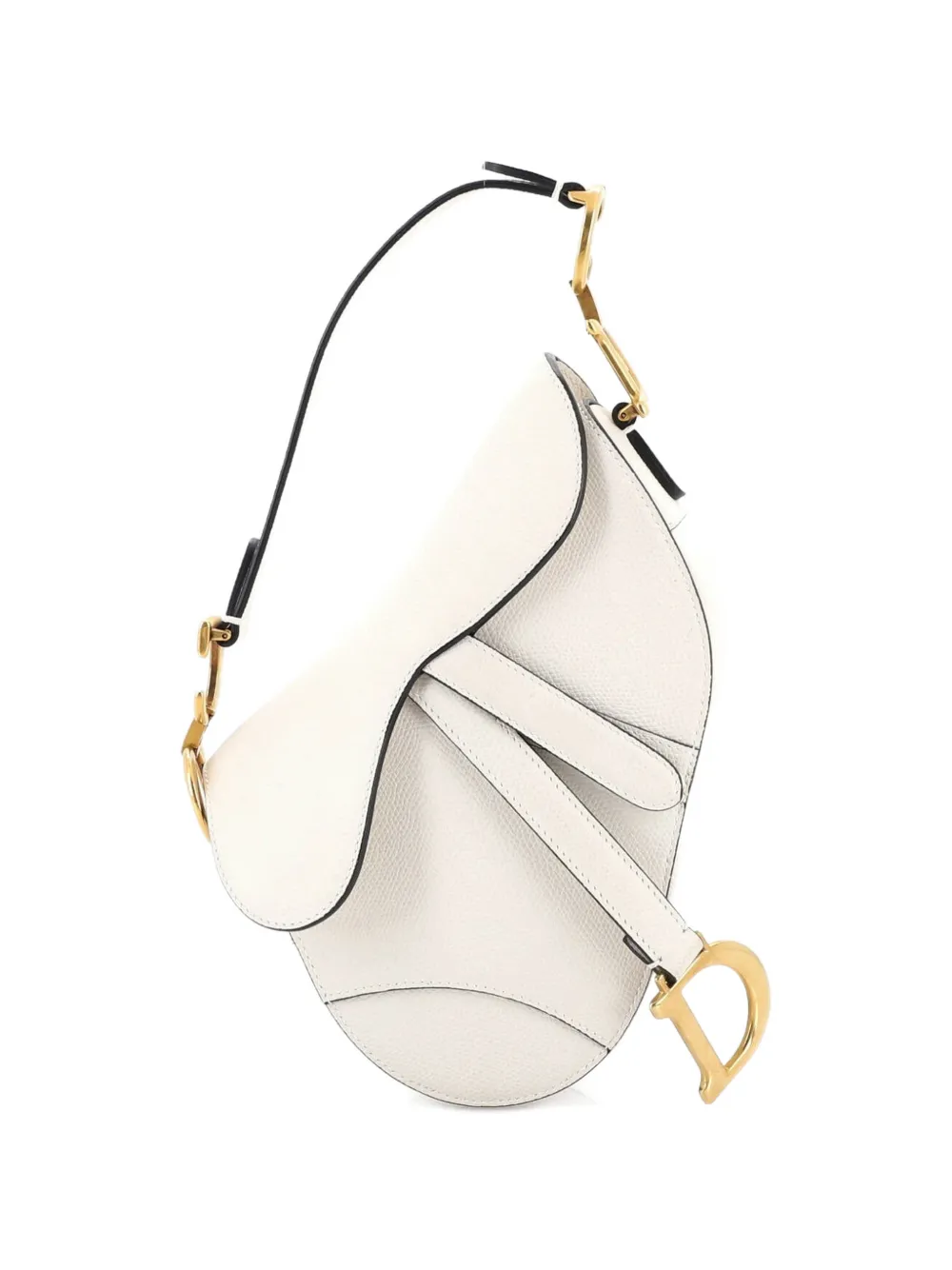 Christian Dior Pre-Owned Saddle Handbag Leather Mini shoulder bag - Bianco