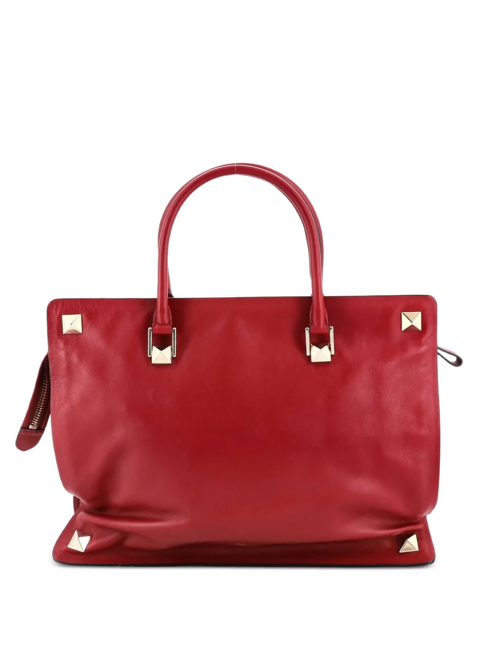 Valentino Garavani Pre-Owned Rockstud Four Corner Tote Leather Large satchel - Rosso