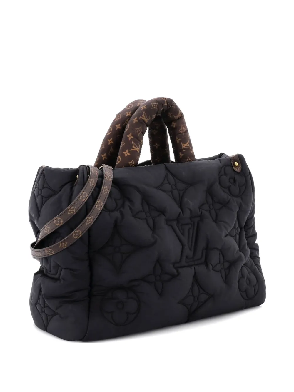 Louis Vuitton Pre-Owned Pillow OnTheGo Tote Monogram Quilted Econyl Nylon MM satchel - Nero