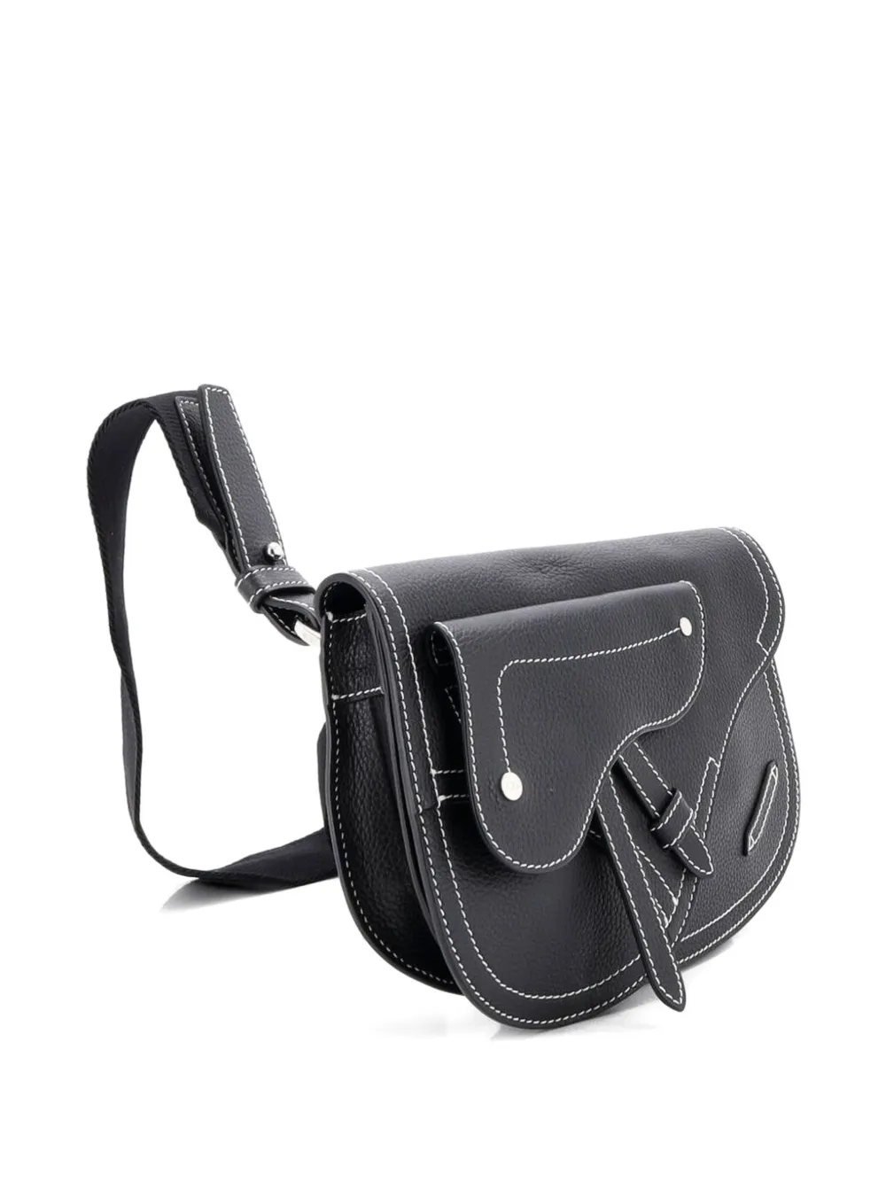 Saddle Messenger Pouch Leather Crossbody Bag