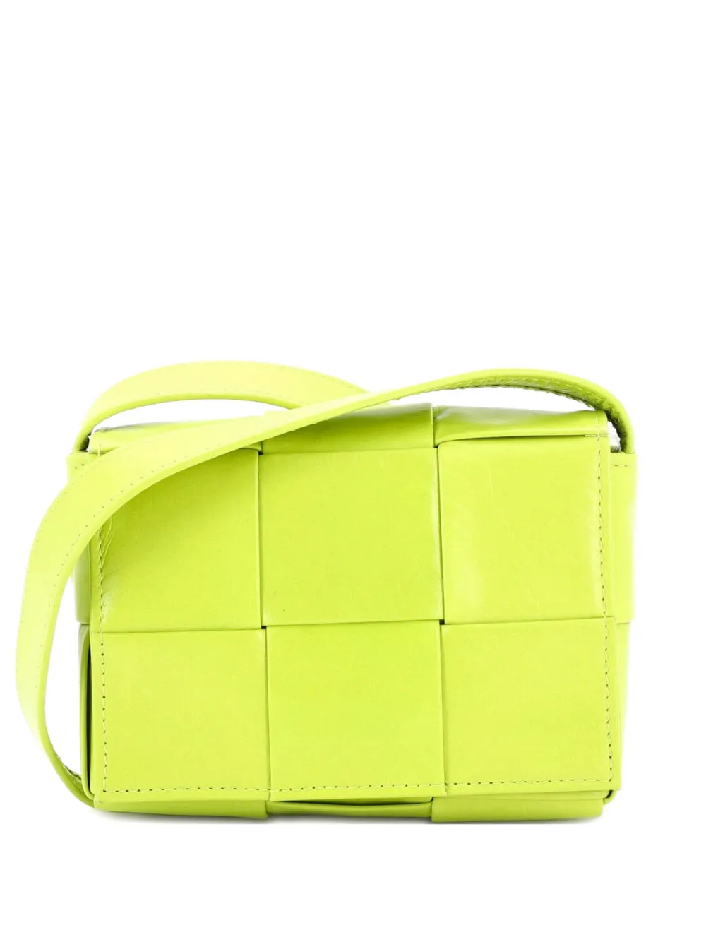 Bottega Veneta Pre-Owned Cassette Maxi Intrecciato Leather Extra Mini crossbody bag - Verde