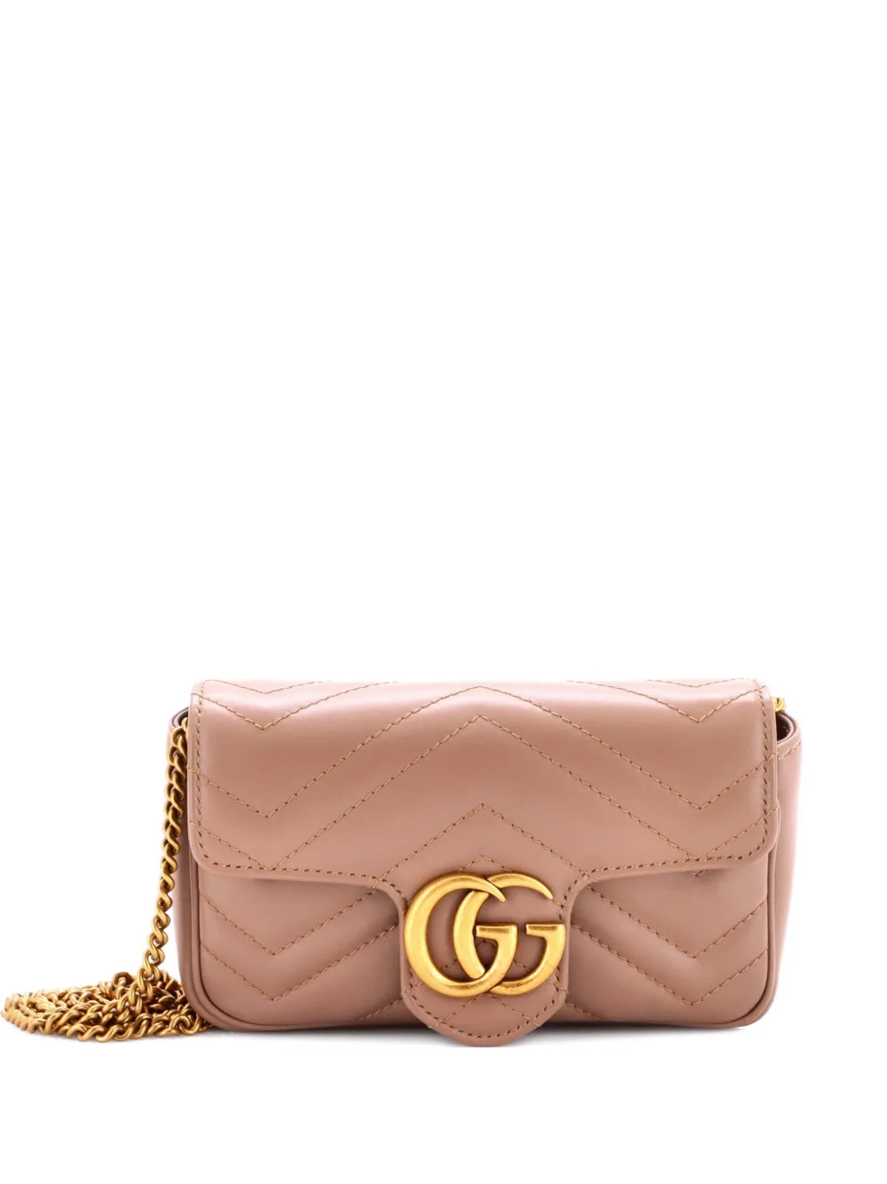 Gucci Pre-Owned GG Marmont Flap Bag Matelasse Leather Mini crossbody bag - Toni neutri