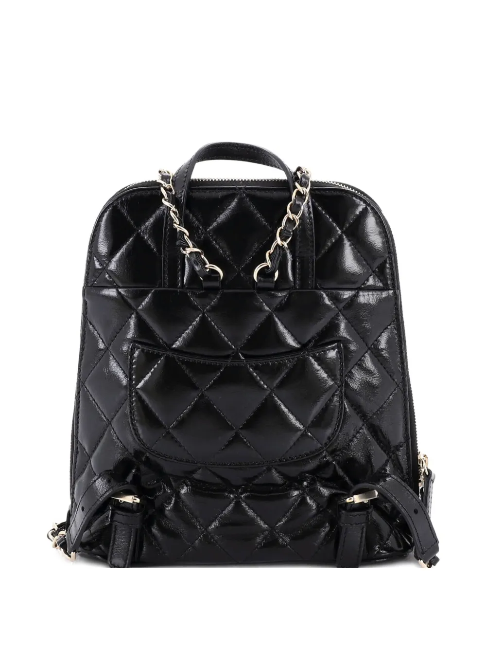 My Pocket Quilted Shiny Calfskin Backpack