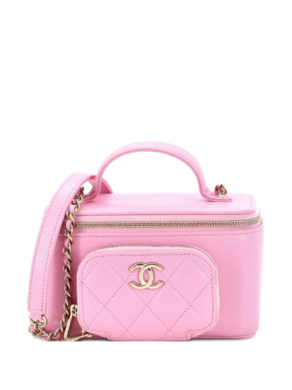 CHANEL Pre-Owned Borsa a tracolla Business Affinity in pelle Caviar matelassé piccola - Rosa