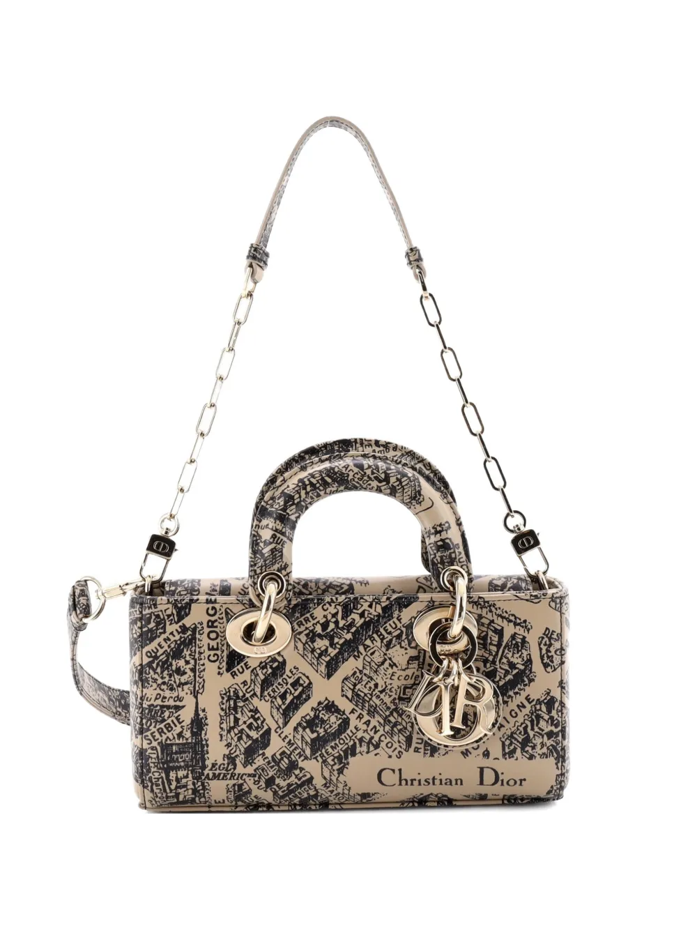 Christian Dior Pre-Owned Lady D-Joy Bag Printed Leather Small satchel - Nero