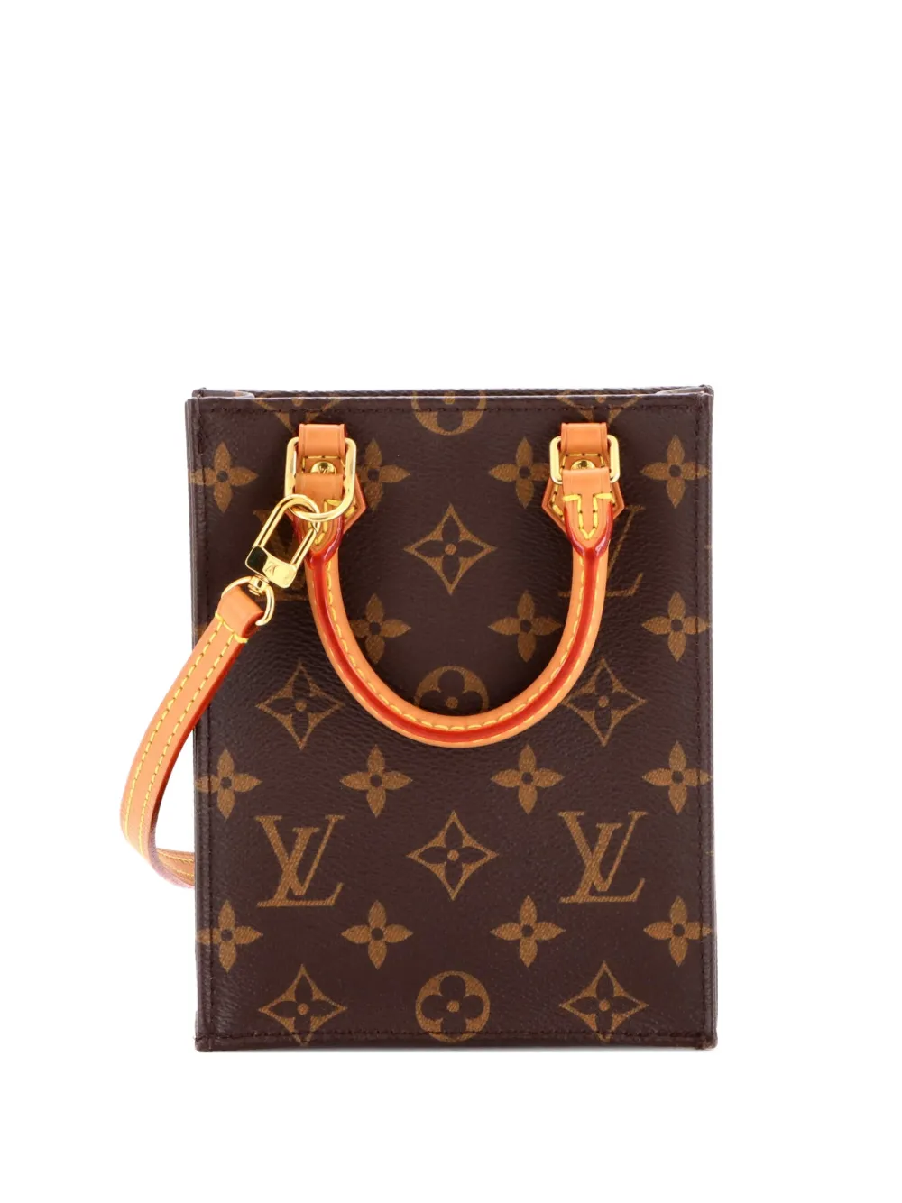 Louis Vuitton Pre-Owned Petit Sac Plat Bag Monogram Canvas crossbody bag - Marrone