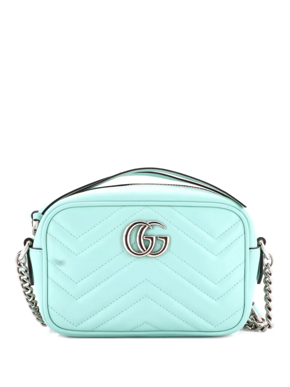Gucci Pre-Owned GG Marmont Shoulder Bag Matelasse Leather Mini crossbody bag - Blu