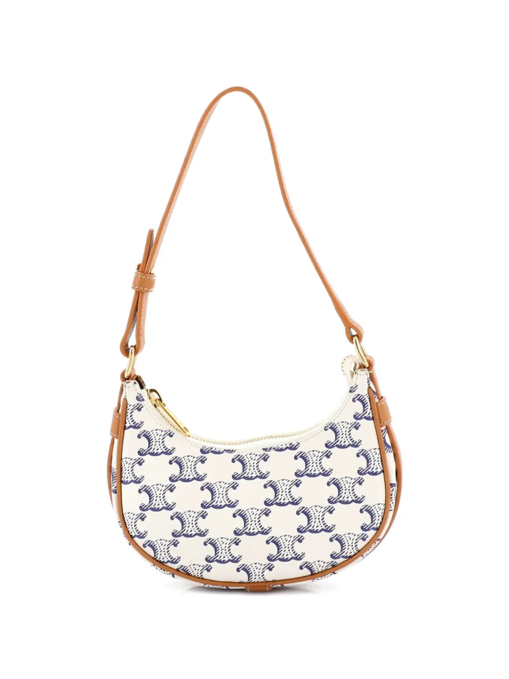 Celine Pre-Owned Ava Bag Triomphe Coated Canvas Mini shoulder bag - Bianco