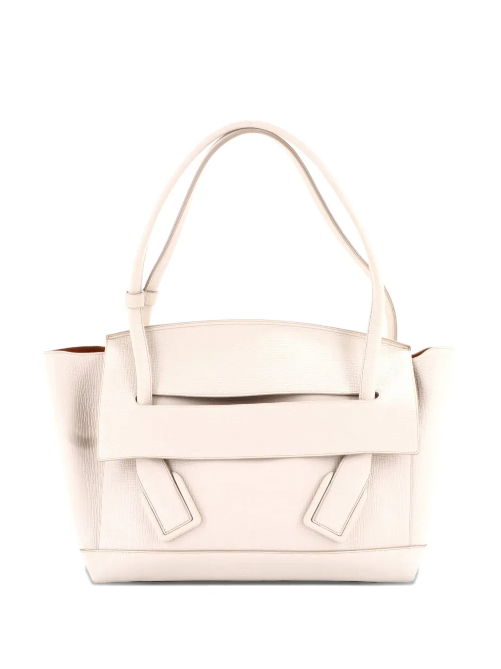 Bottega Veneta Pre-Owned Arco Bag Grainy Leather Medium satchel - Bianco