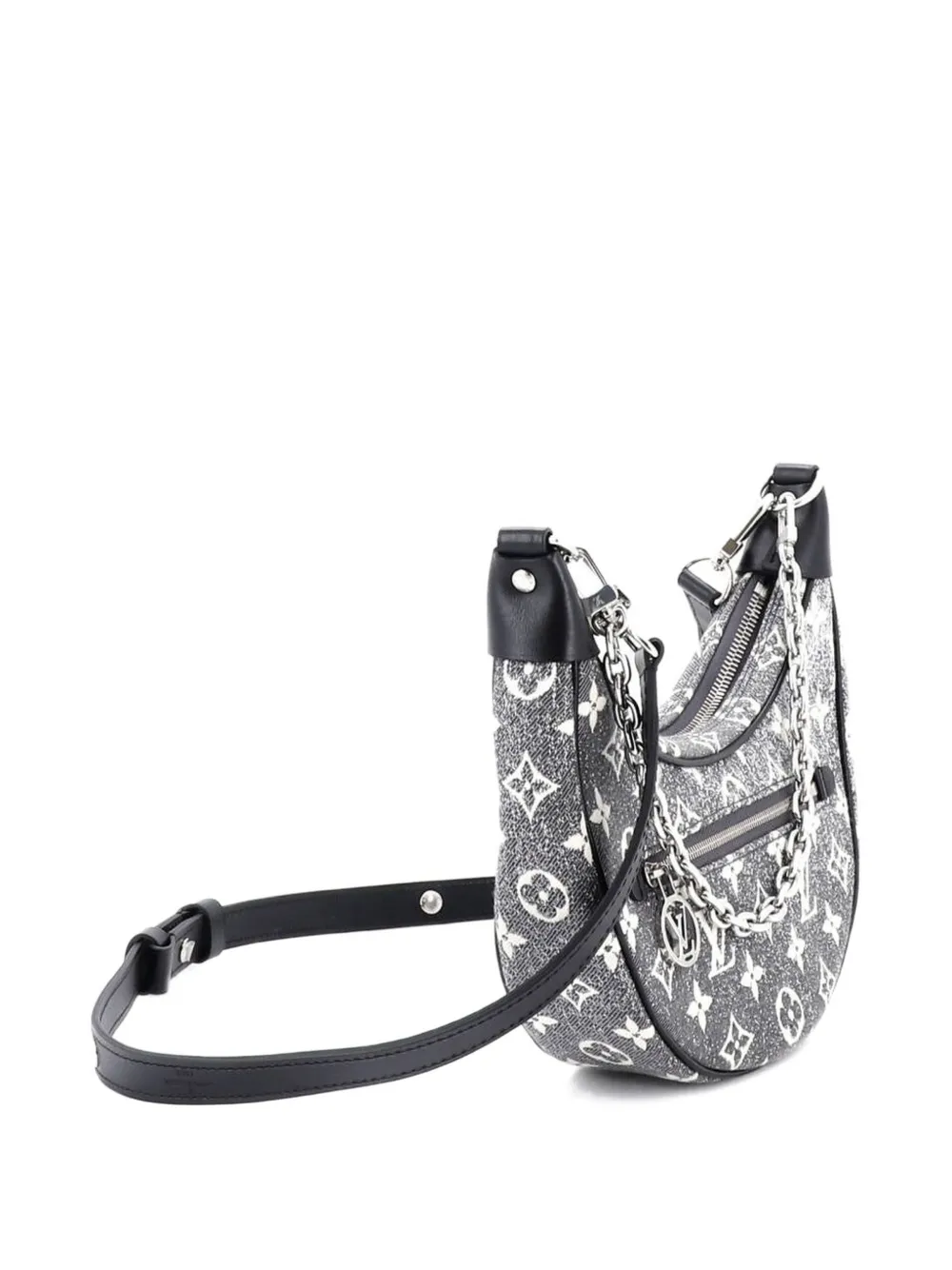 Loop Handbag Monogram Jacquard Denim Hobo Bag