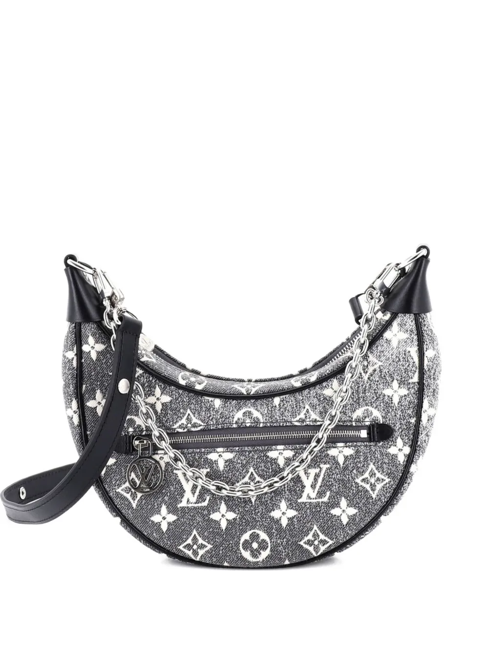Louis Vuitton Pre-Owned Loop Handbag Monogram Jacquard Denim hobo bag - Nero