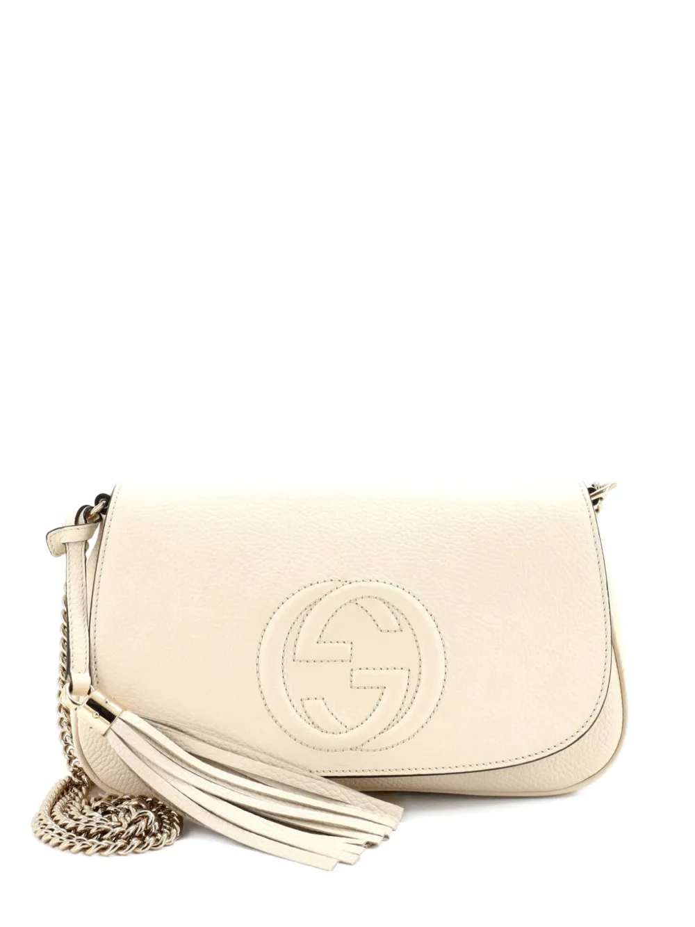Gucci Pre-Owned Soho Chain Leather Medium crossbody bag - Bianco