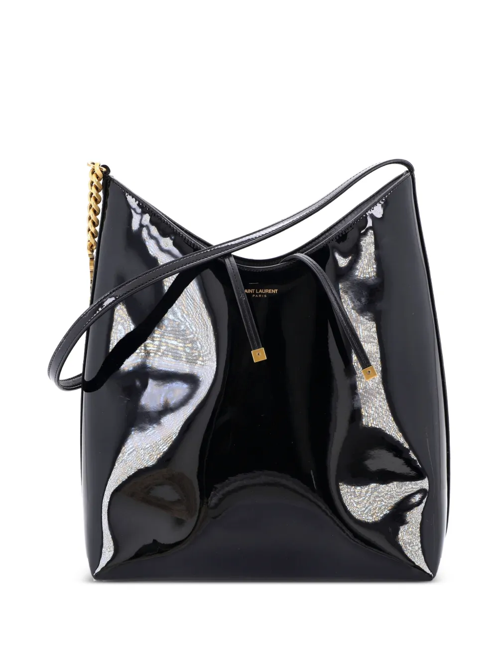 Saint Laurent Pre-Owned Rendez-Vous Shoulder Bag Patent hobo bag - Nero