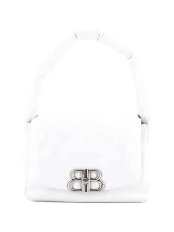 BALENCIAGA ホワイト レザー ショルダーバッグ バレンシアガ 