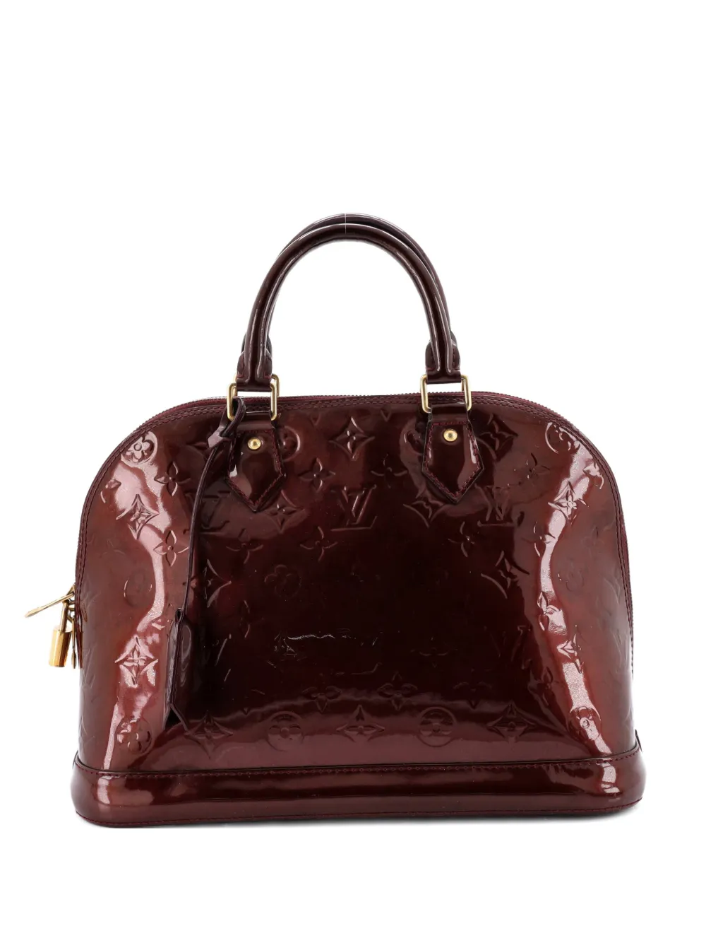 Louis Vuitton Pre-Owned Alma Handbag Monogram Vernis MM satchel - Rosso