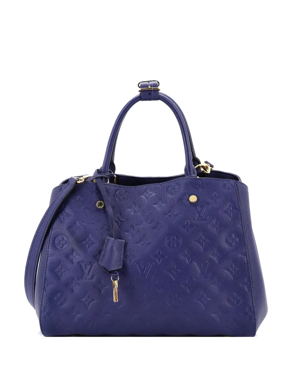 Louis Vuitton Pre-Owned Montaigne Handbag Monogram Empreinte Leather MM satchel - Blu