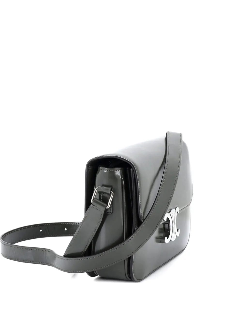 Celine Pre-Owned Triomphe Shoulder Bag Smooth Calfskin Medium crossbody bag - Verde