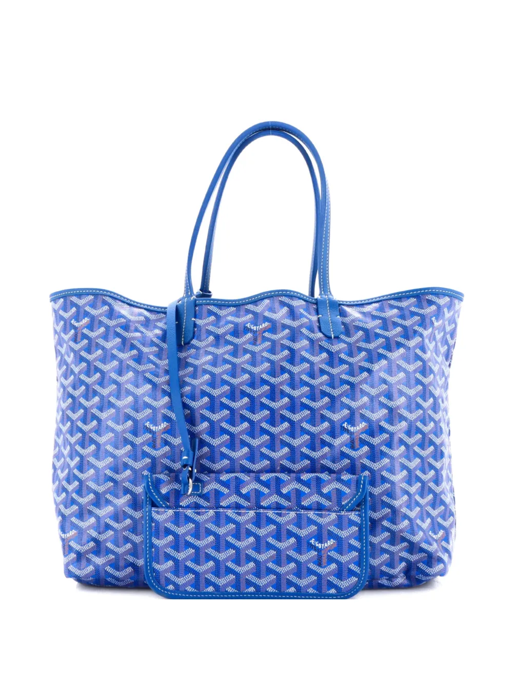 Goyard Pre-Owned Saint Louis Coated Canvas PM Tote Bag | Blue
