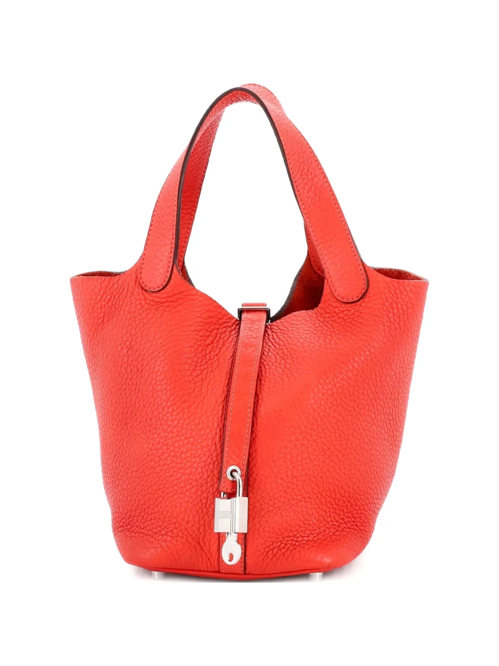 Hermès Pre-Owned Picotin Lock Bag Clemence PM bucket bag - Rosso