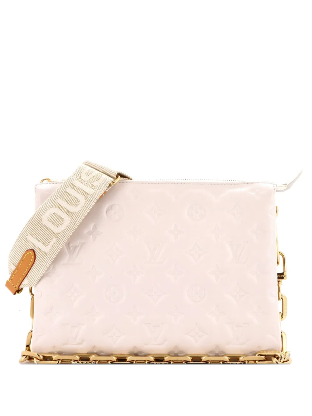 Louis Vuitton Pre-Owned Coussin Bag Monogram Embossed Lambskin PM crossbody bag - Bianco